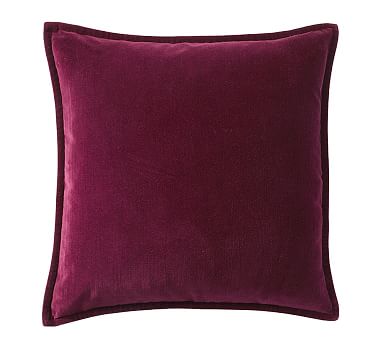 Washed Velvet Pillow Cover X Claret Pottery Barn Havenly