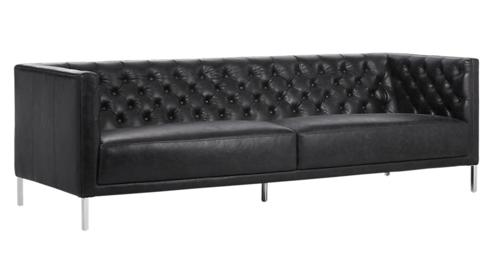 Savile Leather Sofa by CB2| Havenly Savile Leather Sofa by CB2| Havenly