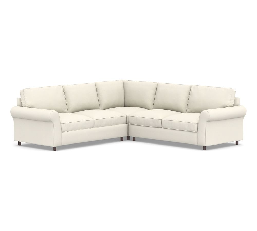 Pb Comfort Roll Arm Upholstered Piece L Shaped Corner Sectional Box