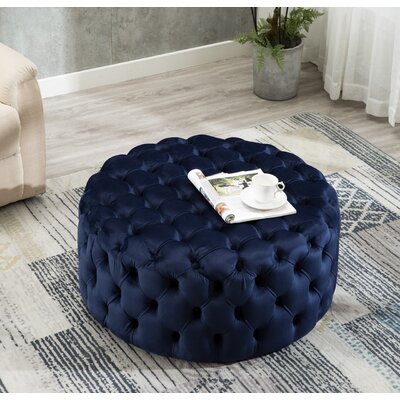 Camilla Round Tufted Cocktail Ottoman Wayfair Havenly