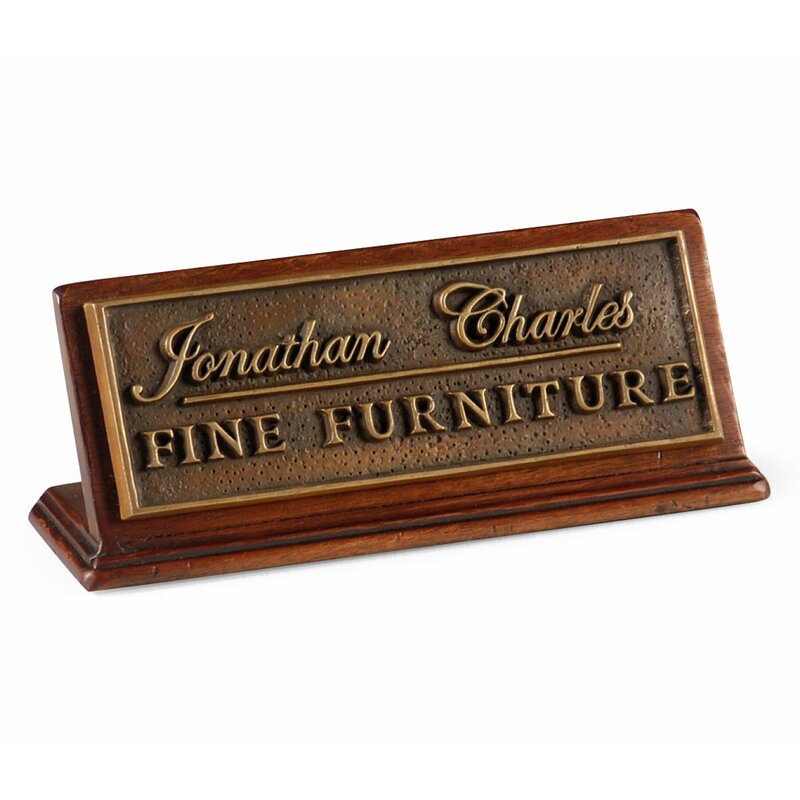 Jonathan Charles Fine Furniture Point Of Sales Counter Top Sign