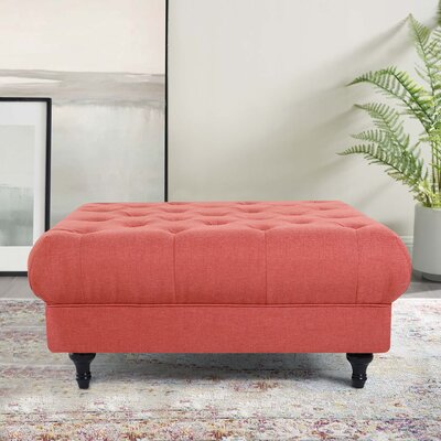 Shimizu Wide Tufted Square Cocktail Ottoman Wayfair Havenly