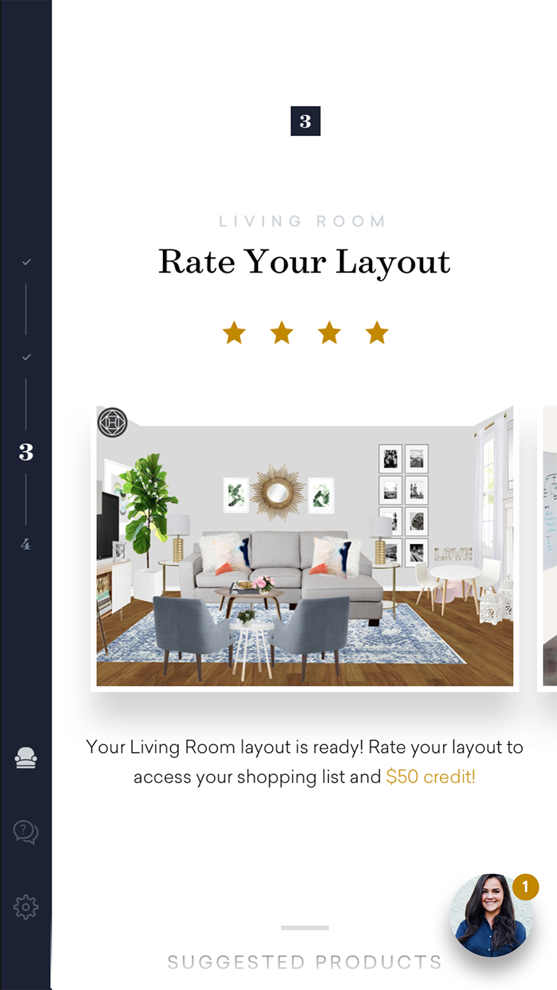 Book an interior designer for a full room project