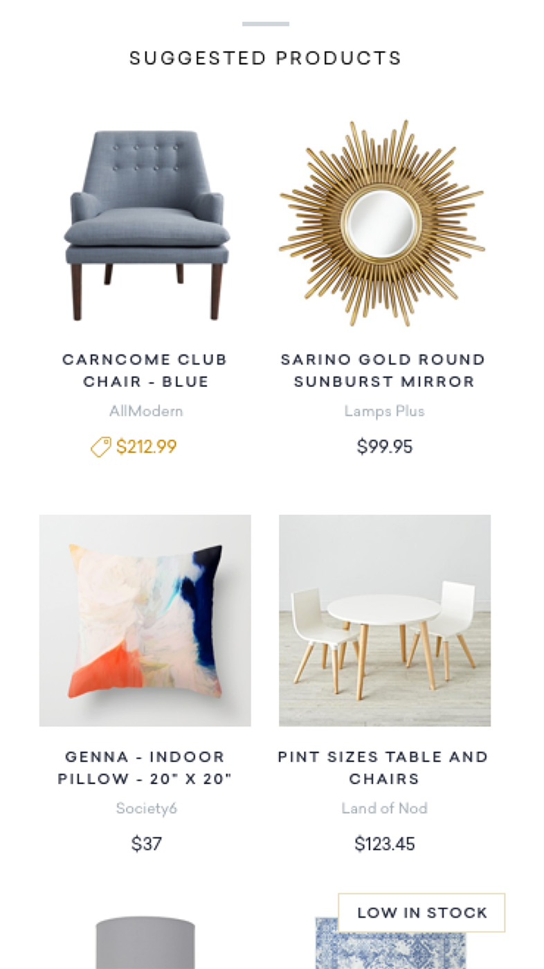 Shop your own list of curated products