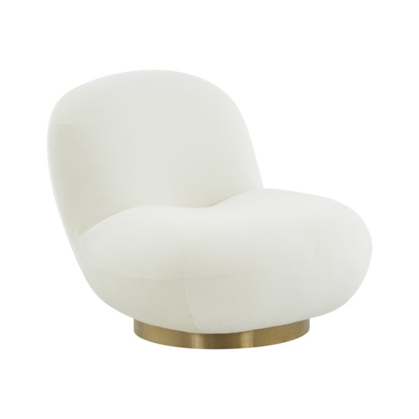 Eliza Cream Velvet Swivel Chair Maren Home Havenly