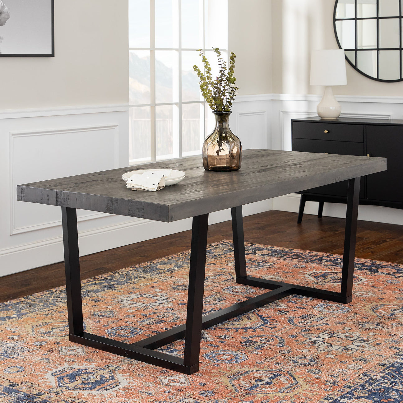 Durango 72" Rustic Solid Wood Dining Table - Grey - Walker Edison | Havenly