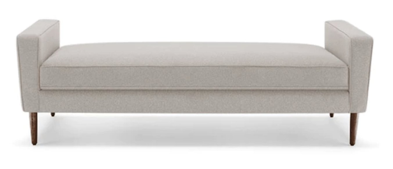 Beige Winslow Mid Century Modern Daybed Merit Dove Coffee Bean