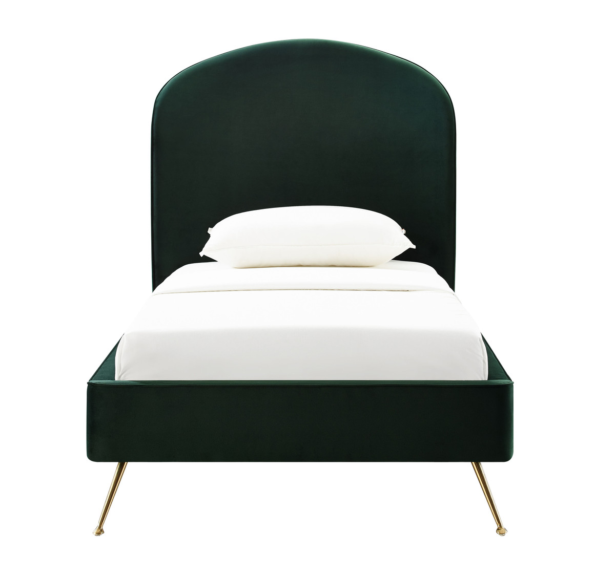 Vivi Forest Green Velvet Bed in Twin Maren Home Havenly