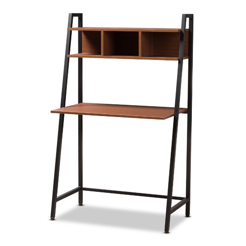 Faulk ladder store desk with hutch