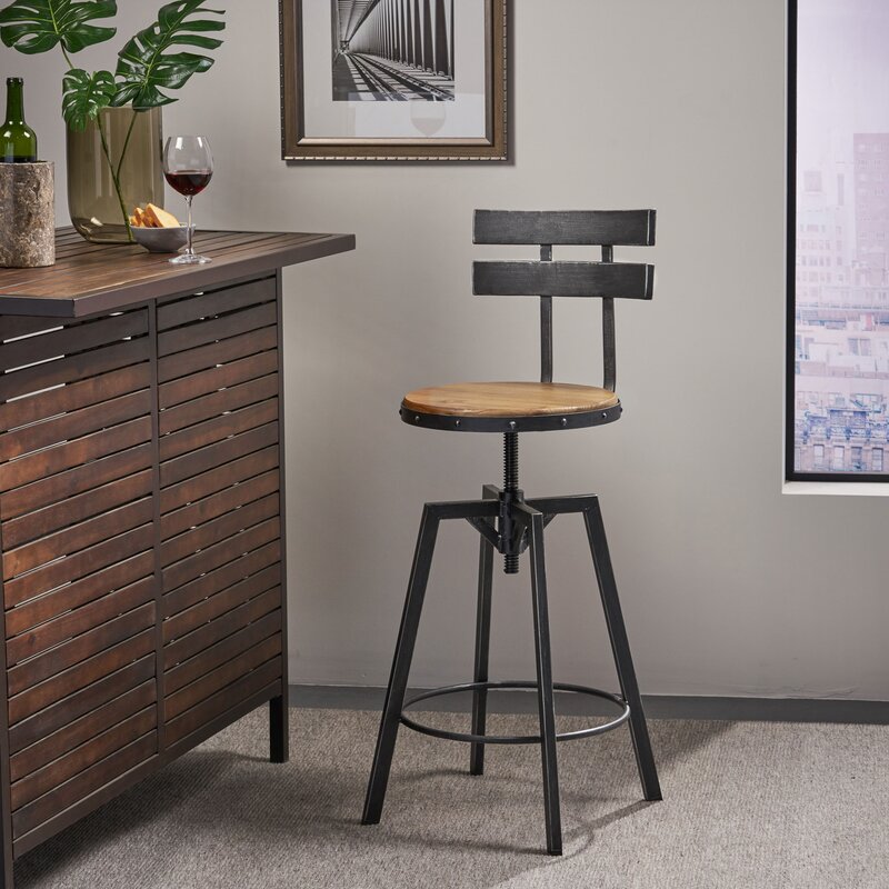 Sylvania swivel adjustable height bar outlet stool