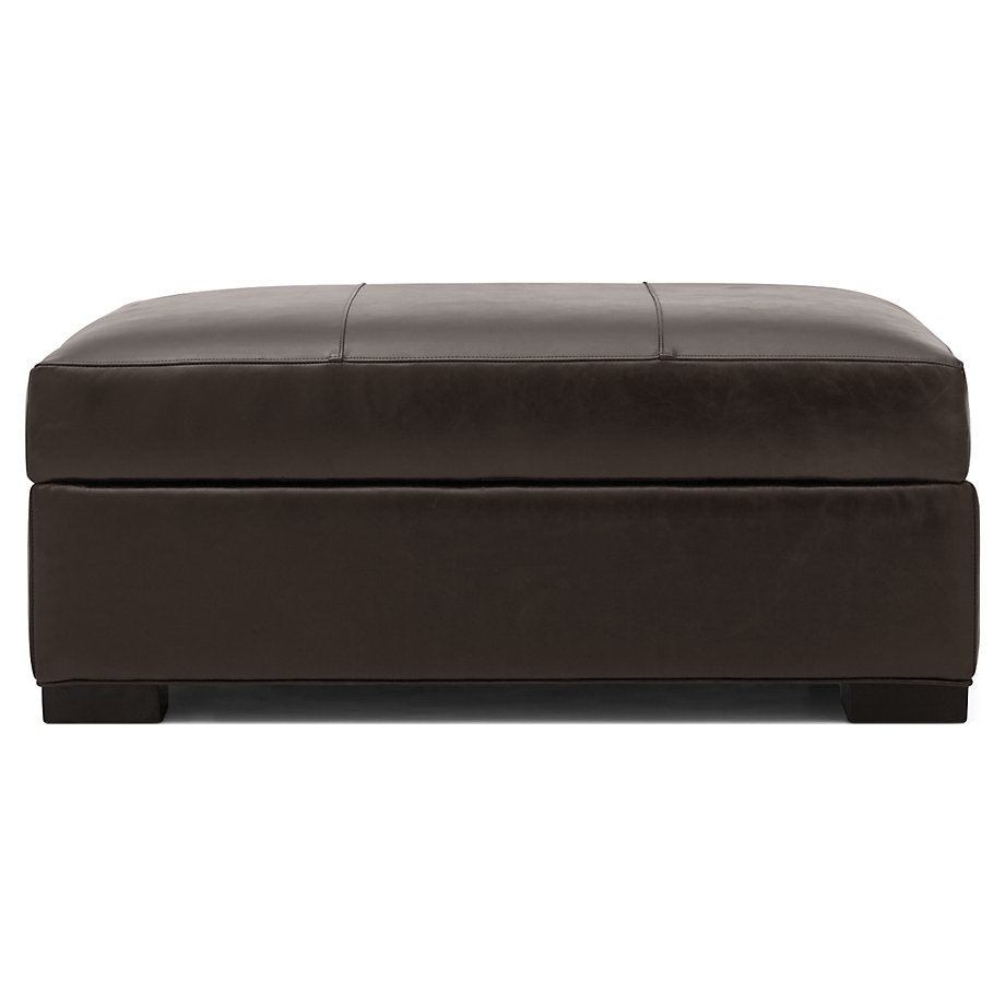 Axis Leather Storage Ottoman Crate and Barrel Havenly