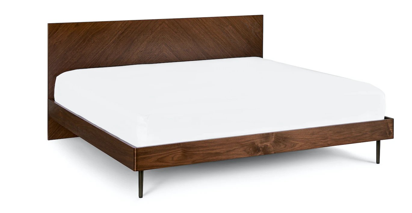 Nera Walnut King Bed Article Havenly