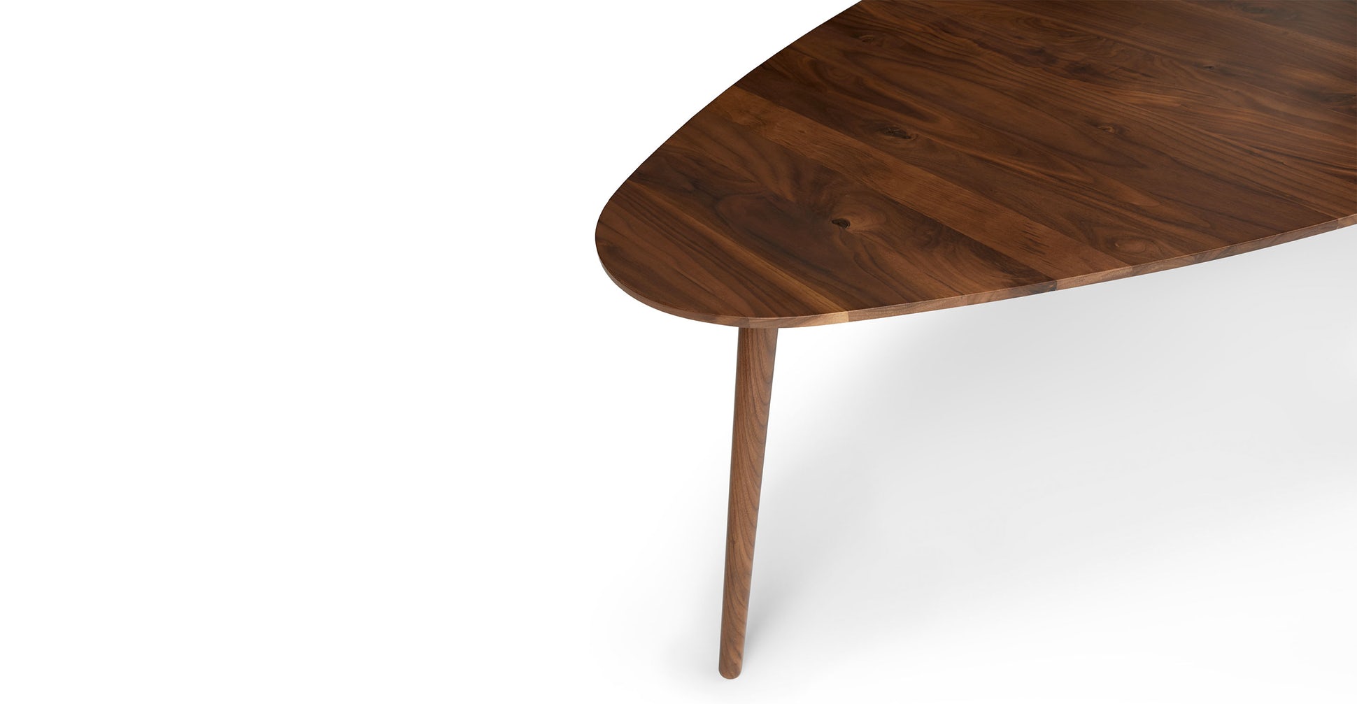 Walnut Coffee Table, 42.5 Wide, Solid Wood | Article Amoeba Modern Furniture