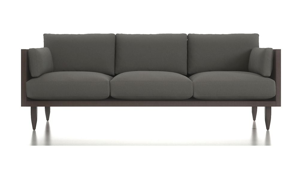 Sherwood 3Seat Exposed Wood Frame Sofa Crate and Barrel Havenly