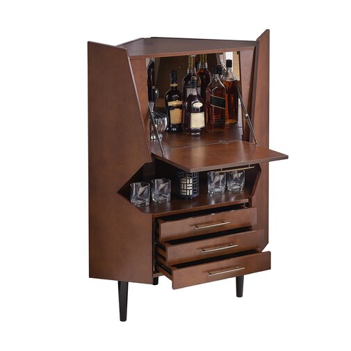 Hester Corner Bar Cabinet Wayfair Havenly