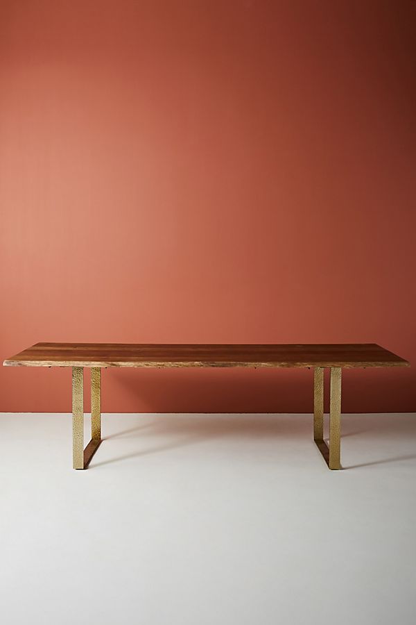 anthropologie smoked oak dining table