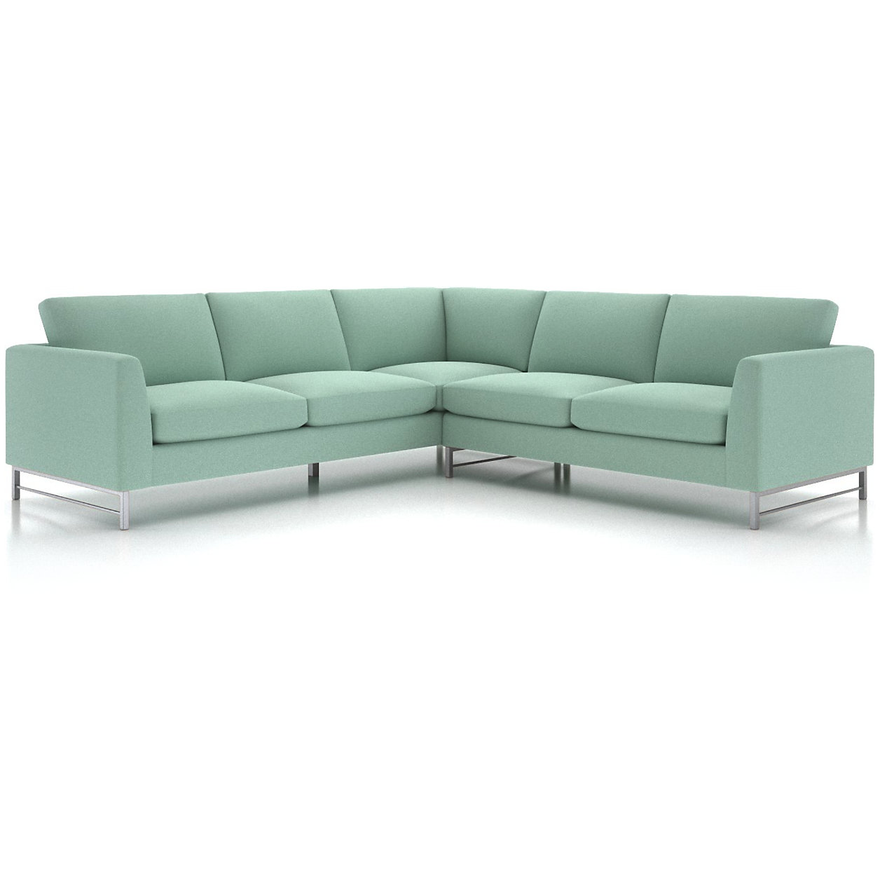 Tyson 2Piece Right Arm Corner Sofa Sectional with Stainless Steel Base