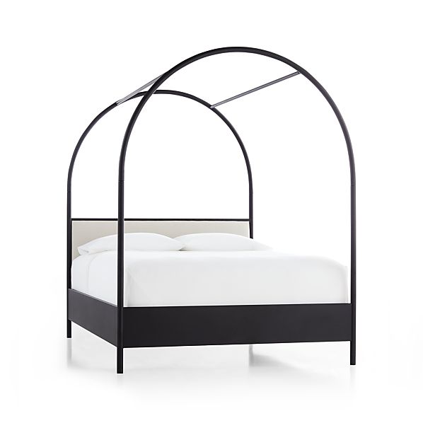 Canyon Arched Canopy Bed with Upholstered Headboard Crate and Barrel