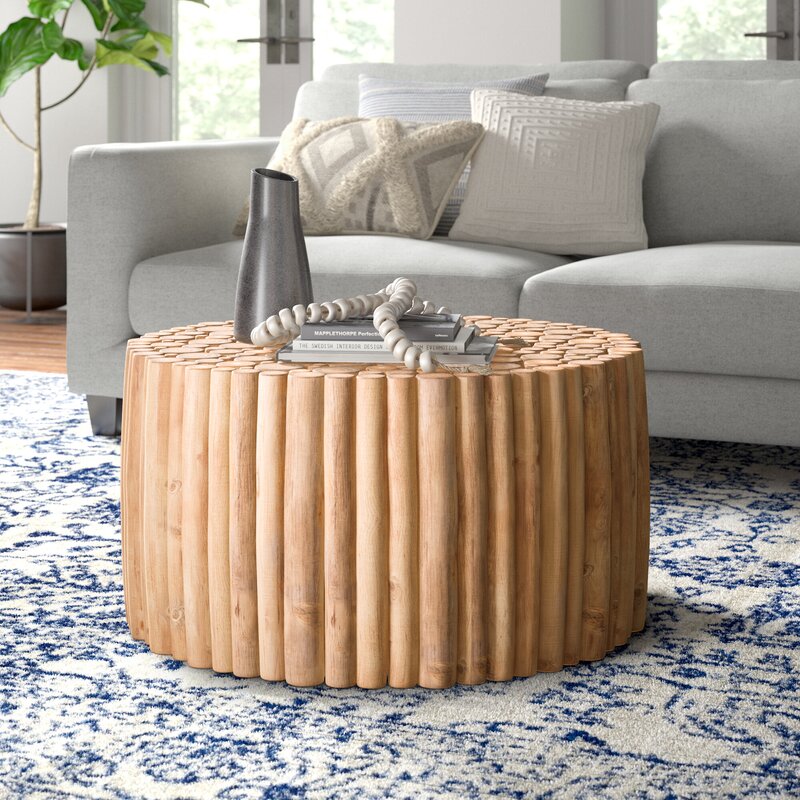 kamile drum coffee table