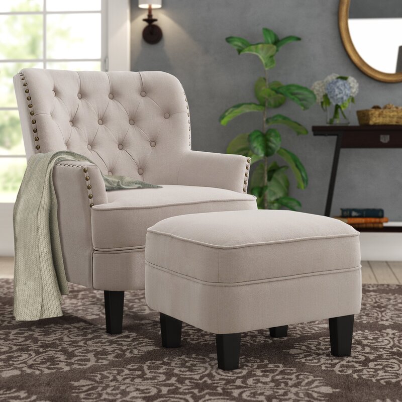 michaelson armchair and ottoman