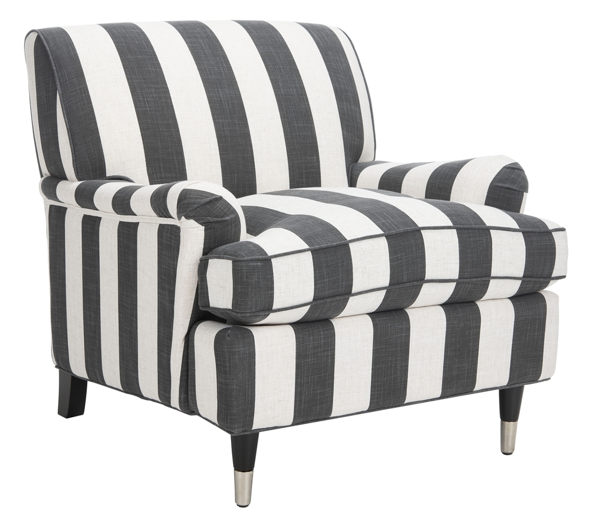 black and white club chair