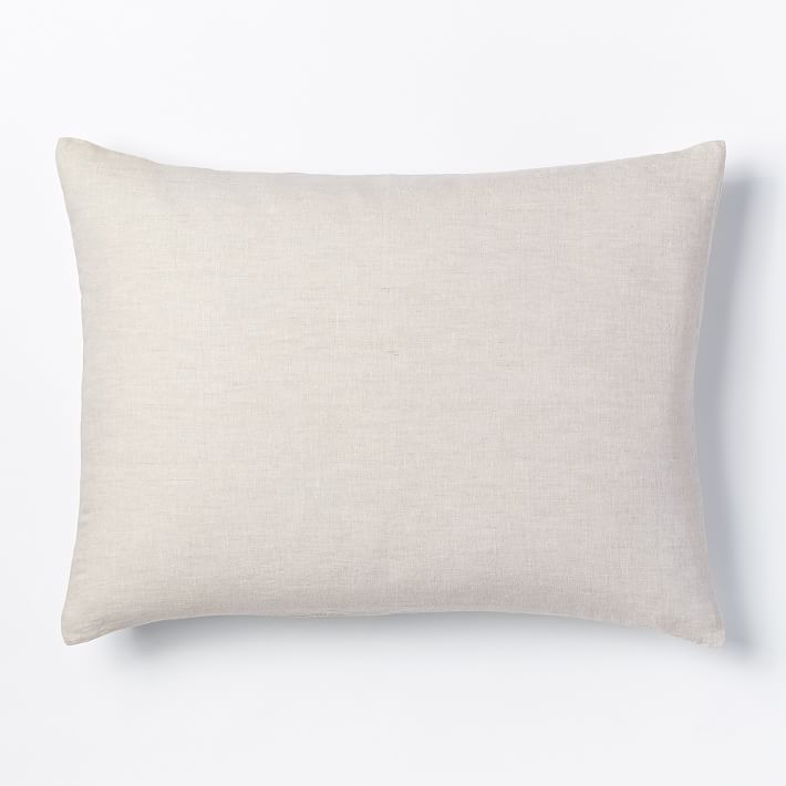 Belgian Linen Standard Sham, Natural Flax West Elm Havenly