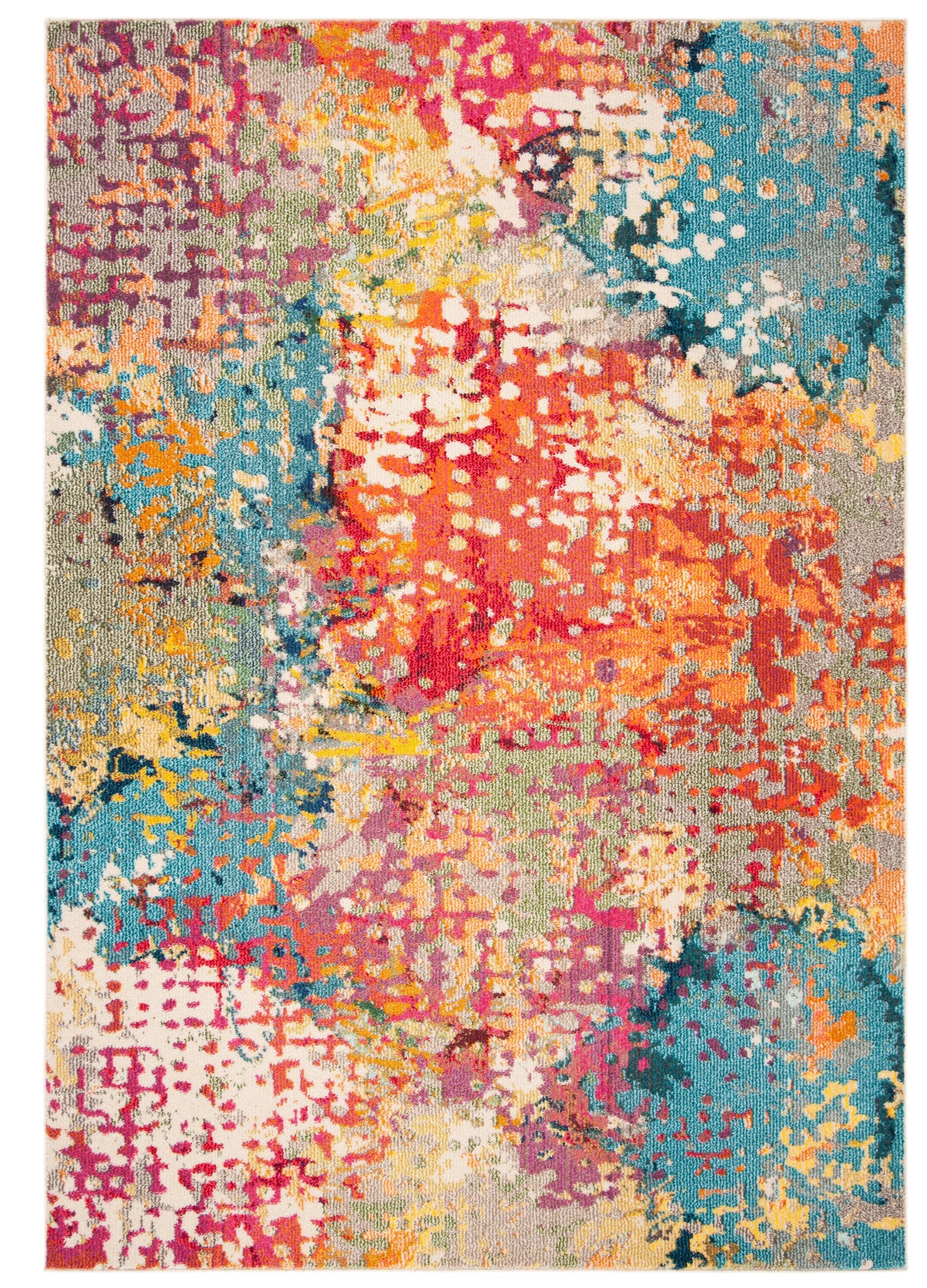 Neasa Abstract Orange Area Rug Wayfair Havenly