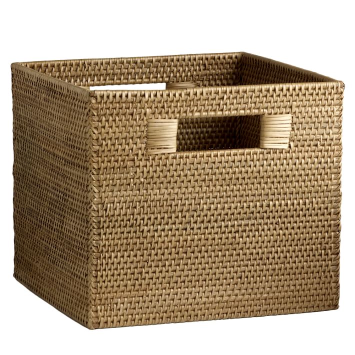 12x12 wicker storage basket