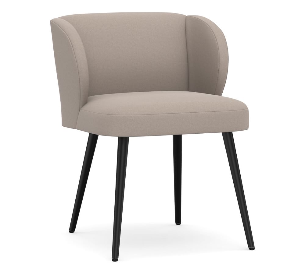 Wingback Upholstered Dining Side Chair, Bronze Leg, Performance