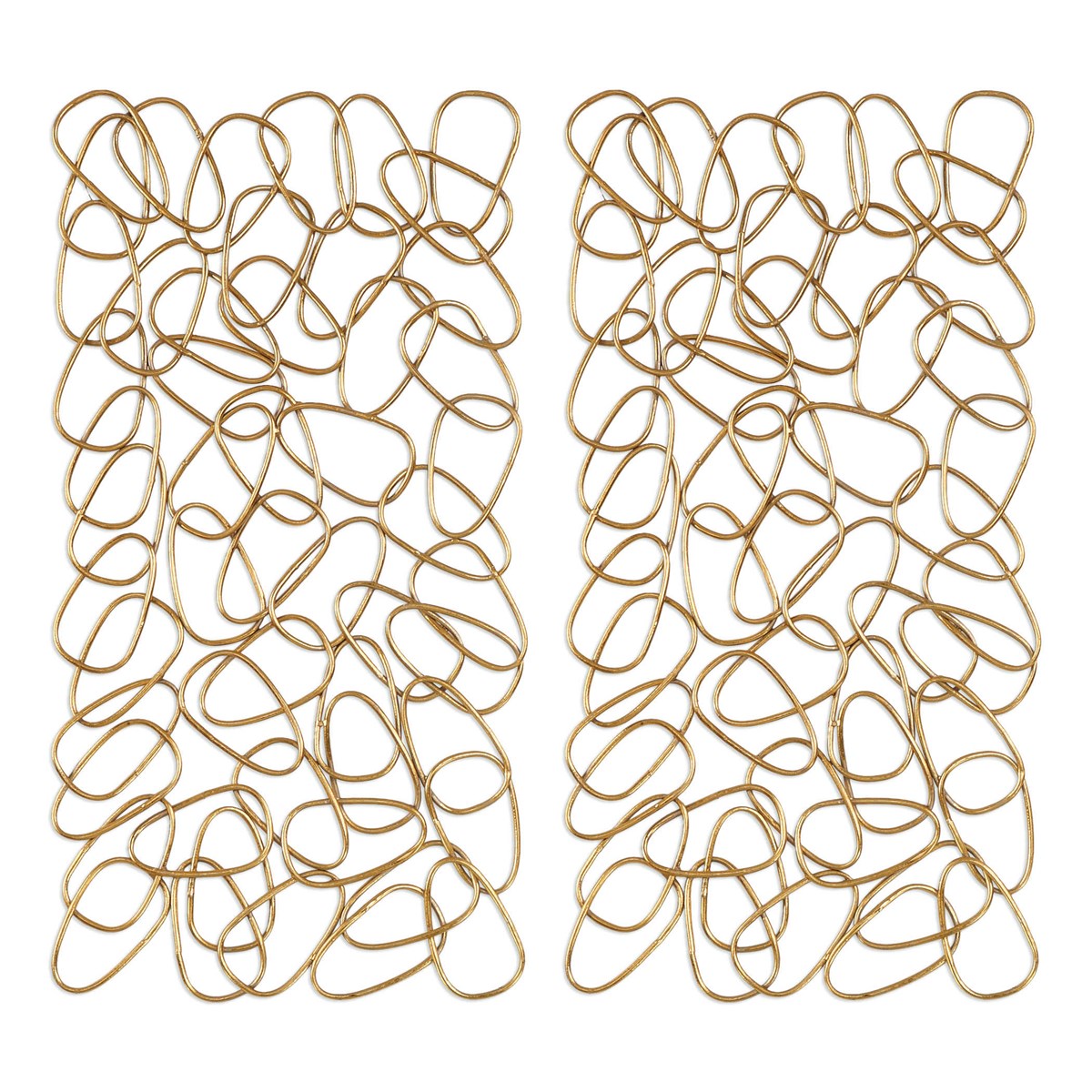 In The Loop Gold Wall Art, Set of 2 Hudsonhill Foundry Havenly