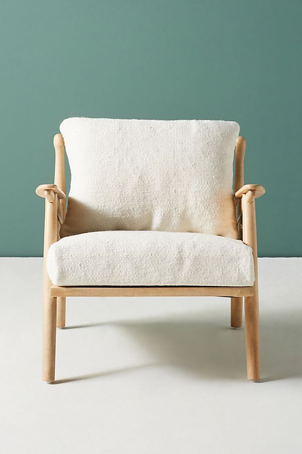 Linen discount cane chair