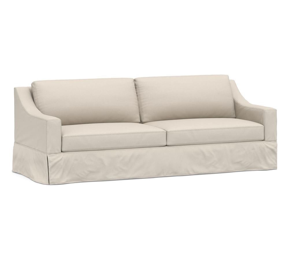 York Slope Arm Slipcovered Grand Sofa 95.5" Pottery Barn Havenly