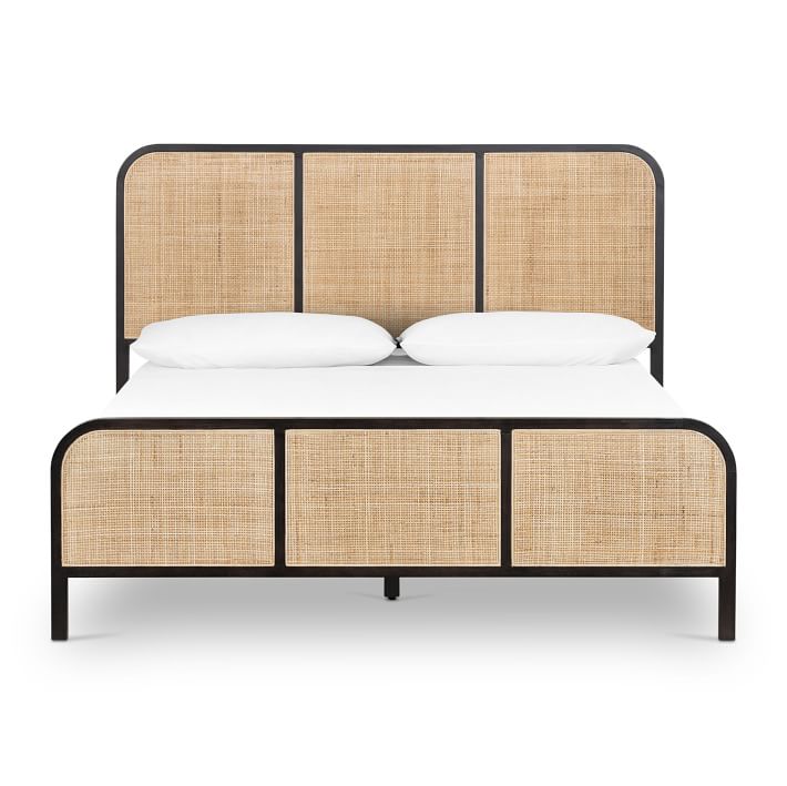 West elm cane deals bed