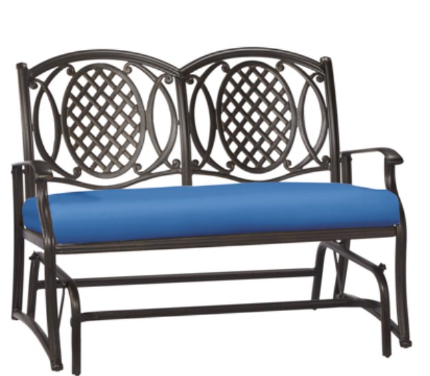 Hampton Bay Belcourt Custom Metal Outdoor Glider with Cushions Included