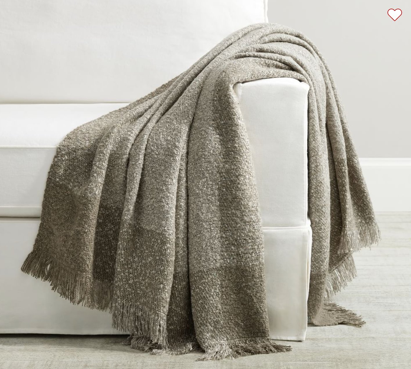 Heathered Boucle Throw - Pottery Barn | Havenly