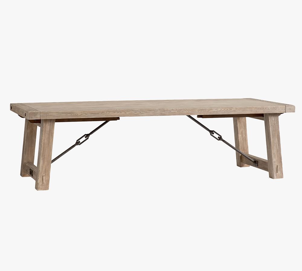 Benchwright Extending Dining Table, XL 108" 144" L, Blackened Oak