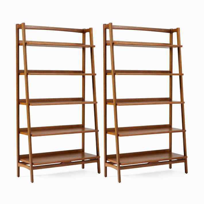MidCentury Bookshelf, Wide Tower, Acorn Set of 2 West Elm