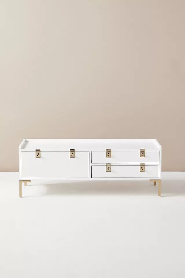Ingram Storage Bench By Anthropologie in White Anthropologie Havenly