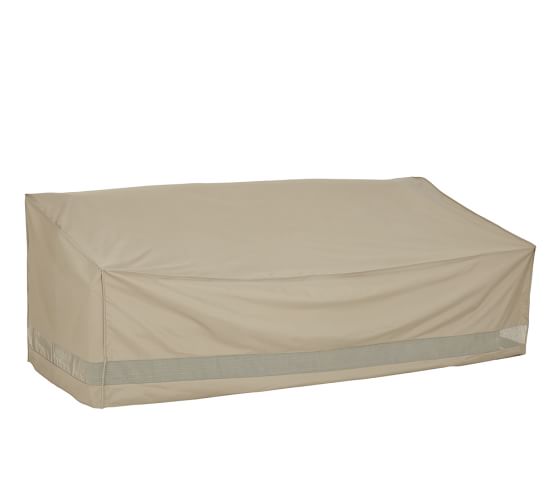 Universal Outdoor Grand Sofa Cover, Khaki - Pottery Barn | Havenly