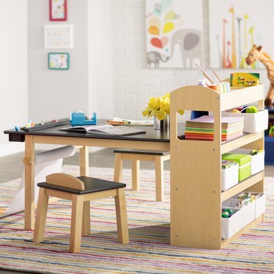 Emilio kids 3 piece arts on sale and crafts table and chair set