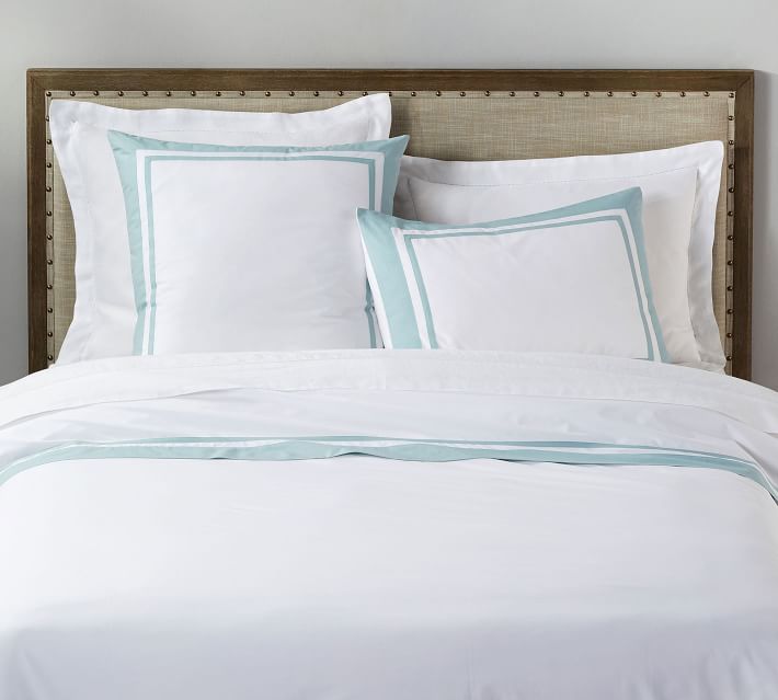 Parker Organic Duvet Cover, California King Sea, Glass Pottery Barn