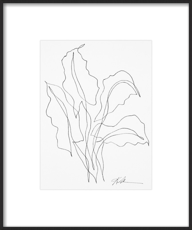 Ink Botanical 6 by Kellie Lawler for Artfully Walls // Thin Black Metal