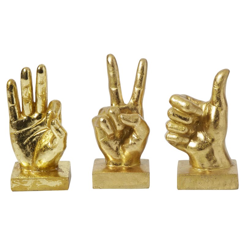 3 Piece Sign Figurine Set Wayfair Havenly