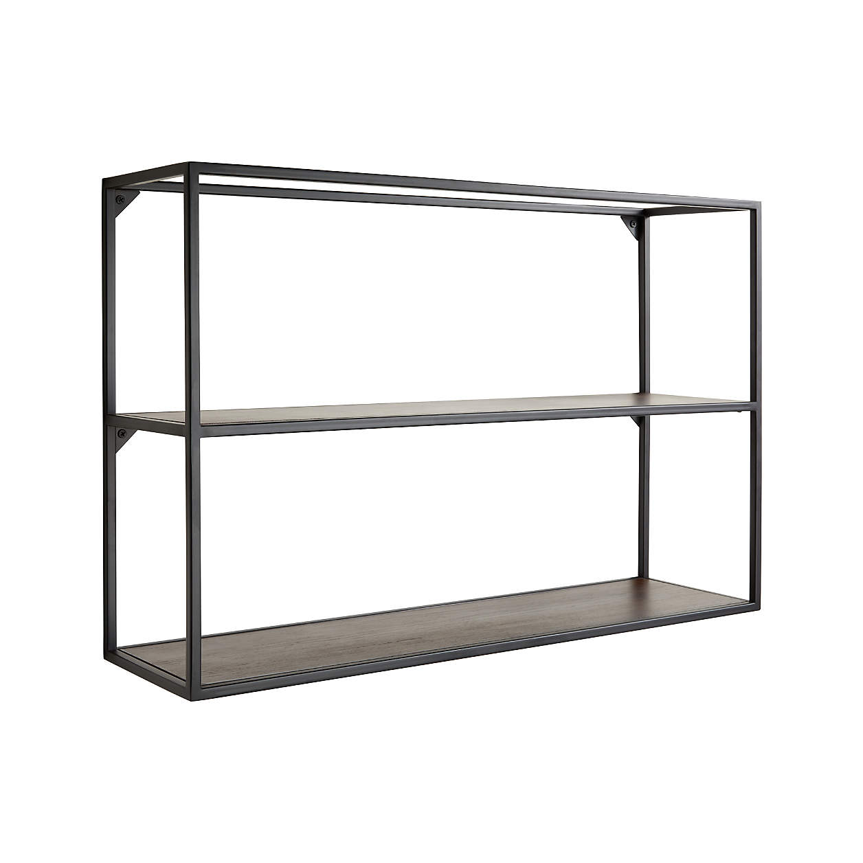 Booker Double Wide Rectangle Wall Display Shelf Crate and Barrel