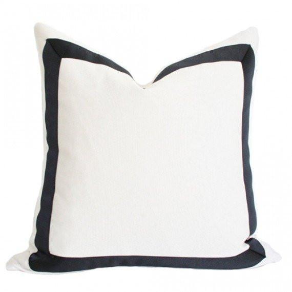 white and black pillow