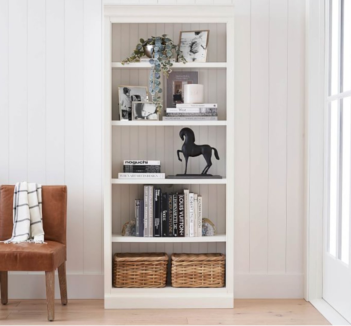 Aubrey 36" x 84" Tall Bookcase Pottery Barn Havenly