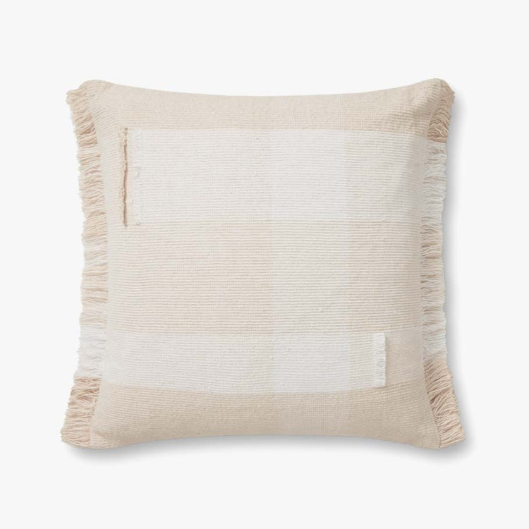 PILLOWS PMH0023 BEIGE 22" x 22" Cover w/Poly Magnolia Home by Joana