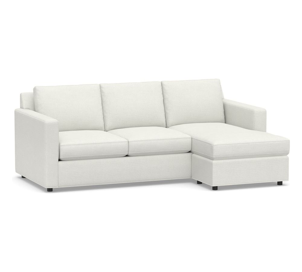 Sanford Square Arm Upholstered Sofa with Reversible Storage Chaise