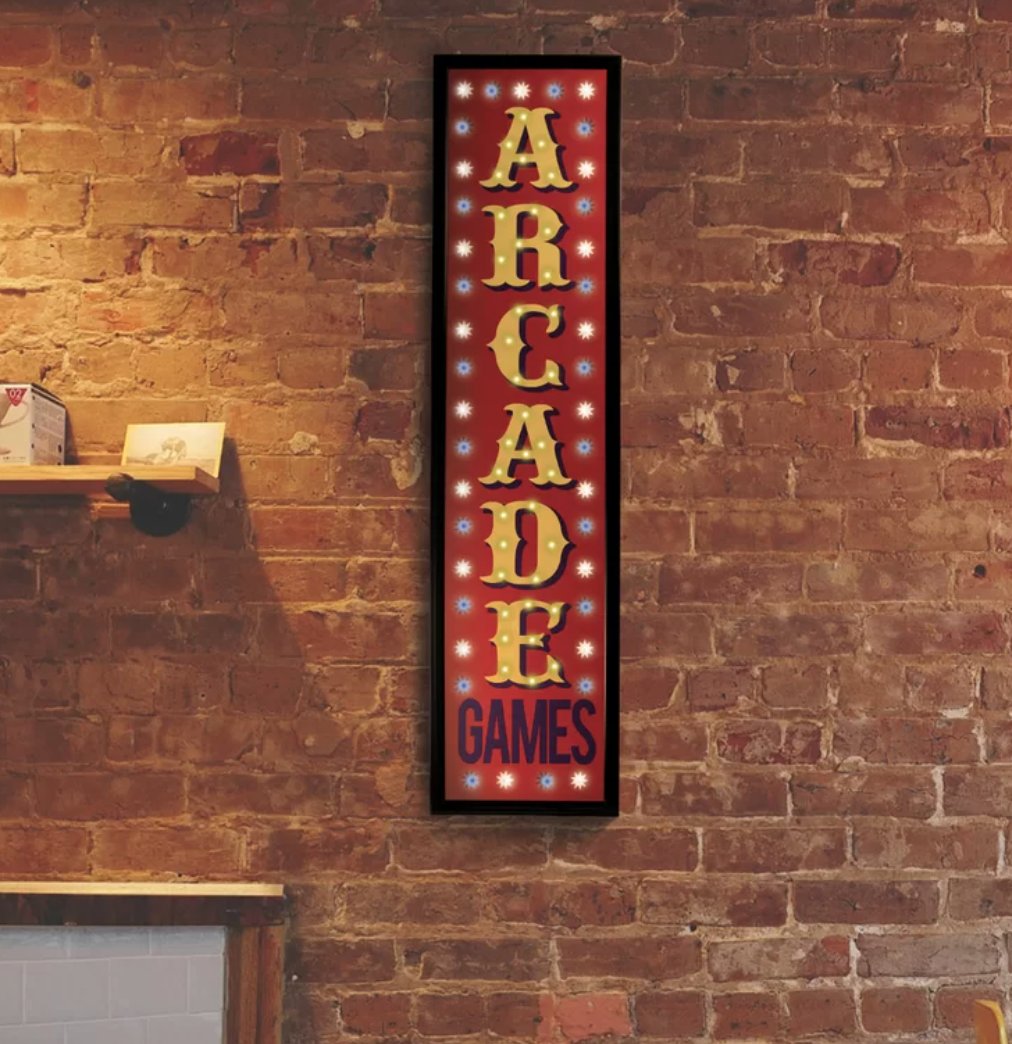 Arcade Games LED Marquee Sign - Wayfair | Havenly