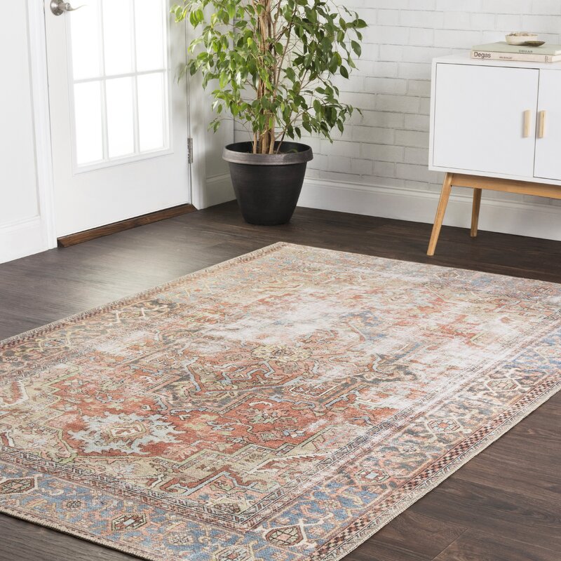 Skye Oriental Terracotta Beige Area Rug Allmodern